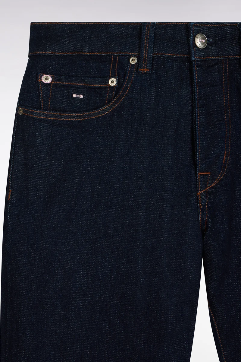 Jean en denim stretch bleu brut coupe regular