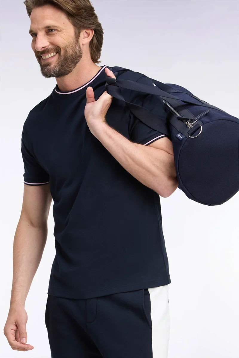 T-shirt manches courtes marine coupe droite