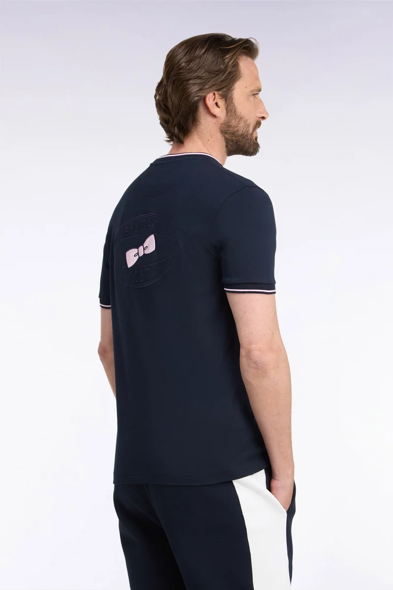 T-shirt manches courtes marine coupe droite
