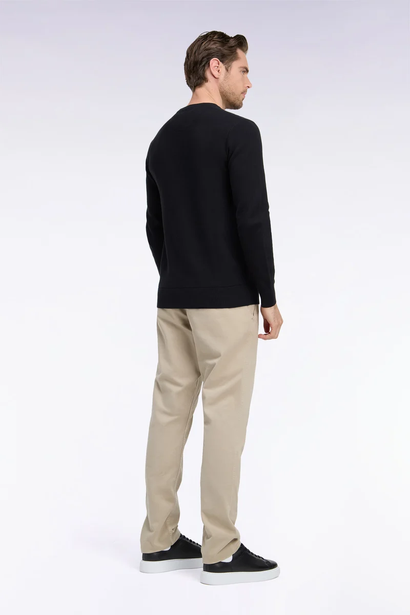 Pantalon chino sans plis en coton stretch beige