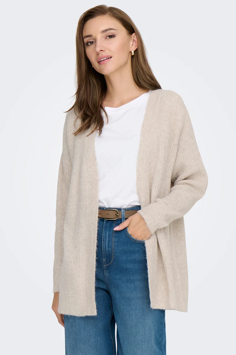 Le cardigan effet mohair beige