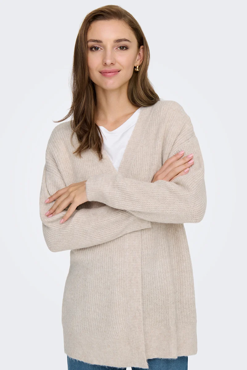 Le cardigan effet mohair beige