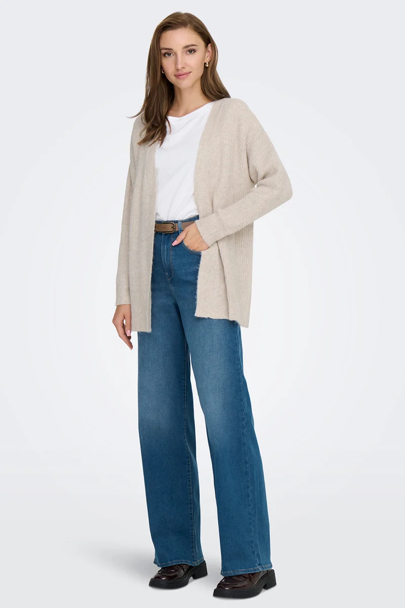 Le cardigan effet mohair beige