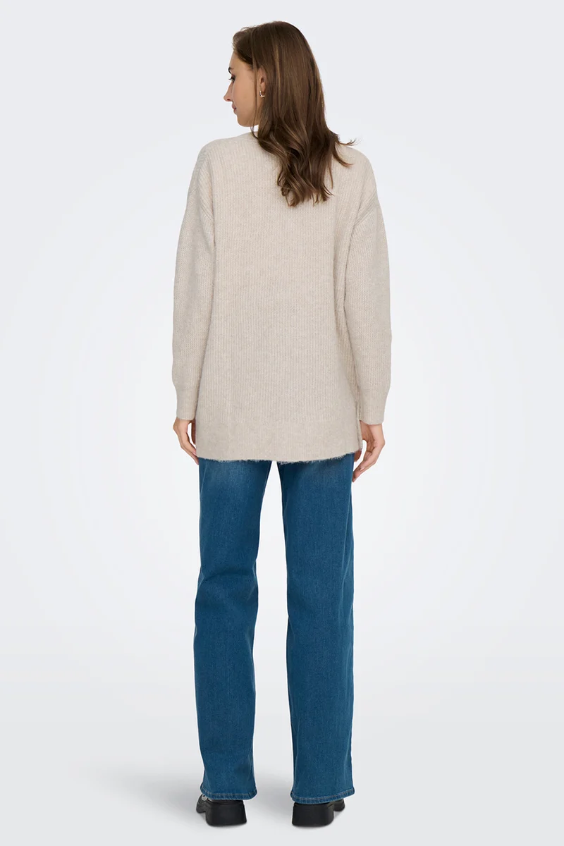 Le cardigan effet mohair beige
