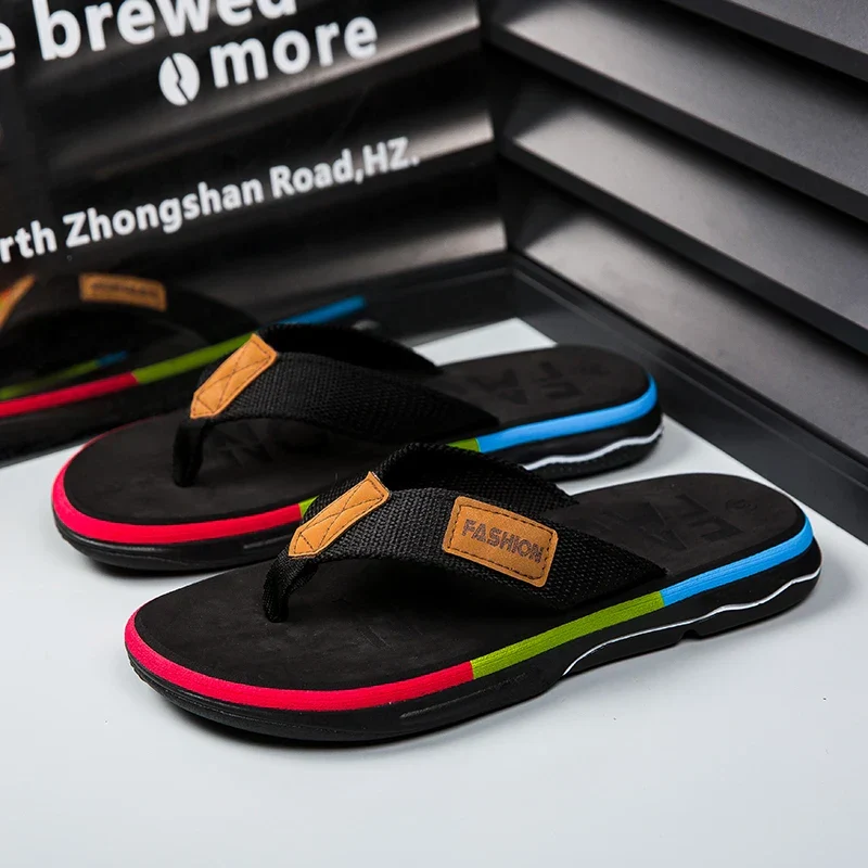 Joziah | Tongs Stylées à Couleurs Mixtes avec Semelle Antidérapante pour Hommes