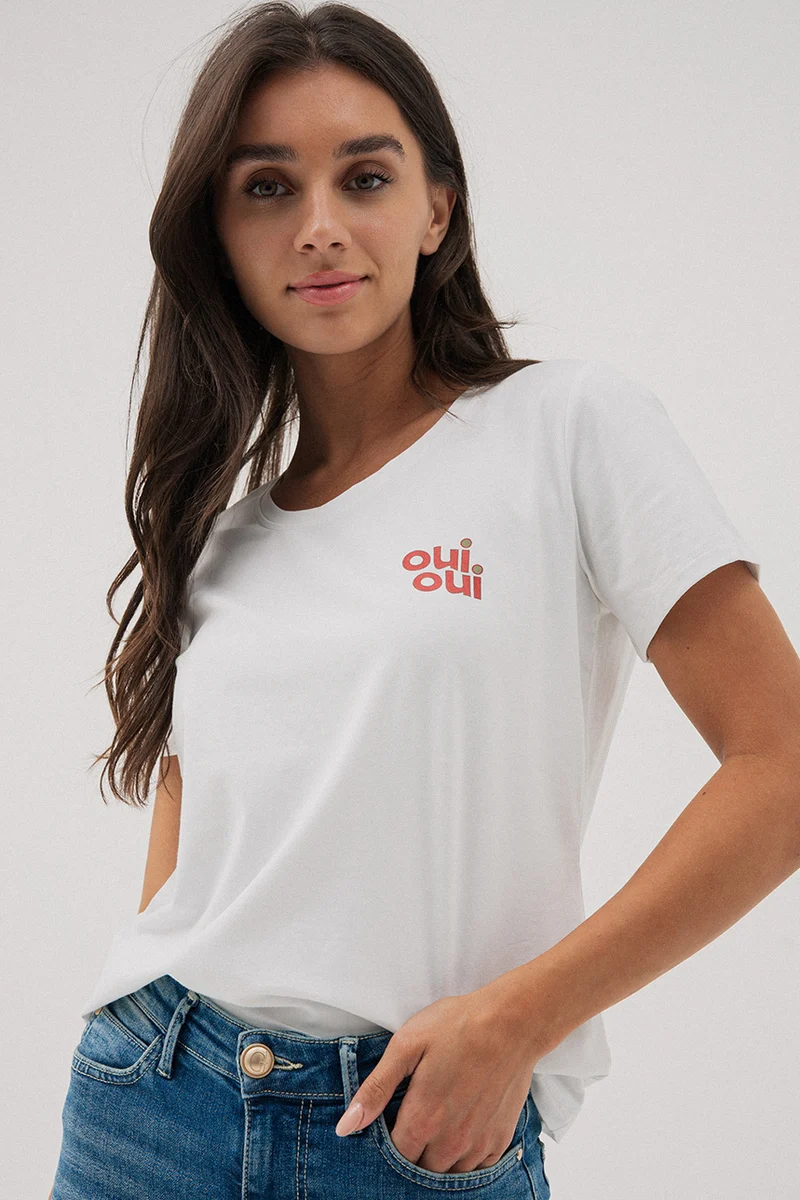 Le t-shirt droit imprimé
