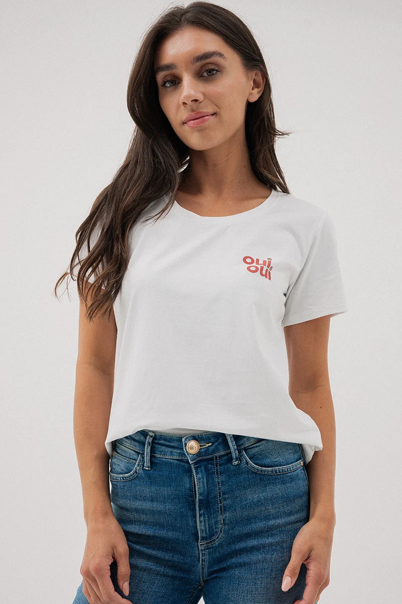 Le t-shirt droit imprimé