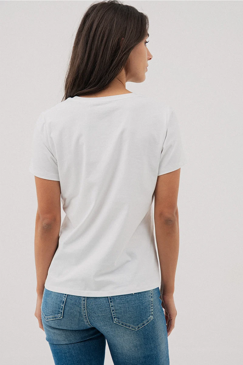 Le t-shirt droit imprimé