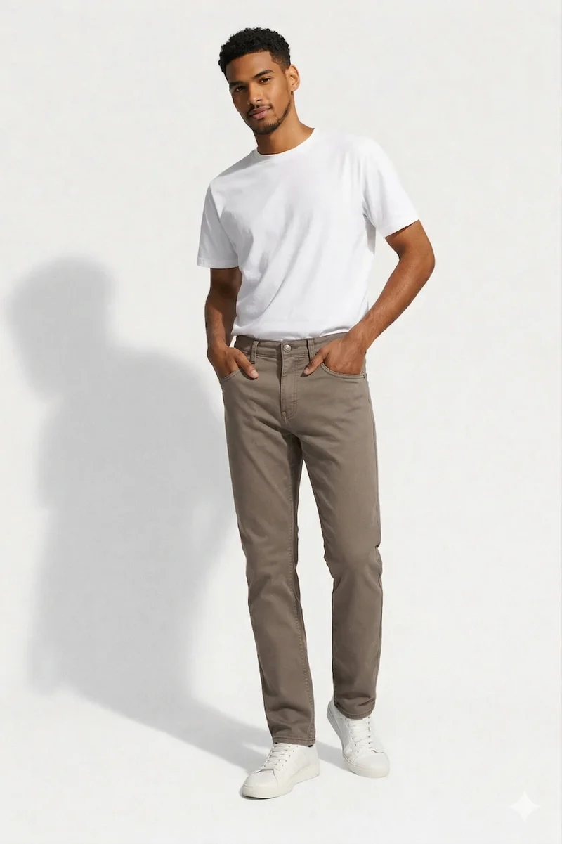 Le pantalon étroit extensible | Modèle Brad slim
