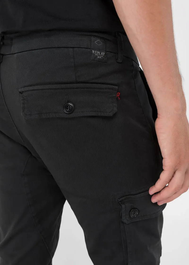 Pantalon cargo Replay noir