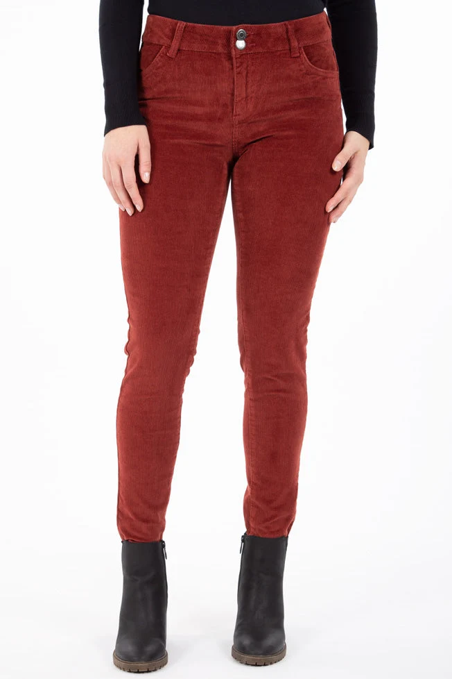 Pantalon 2 boutons en velours côtelé | 2 couleurs