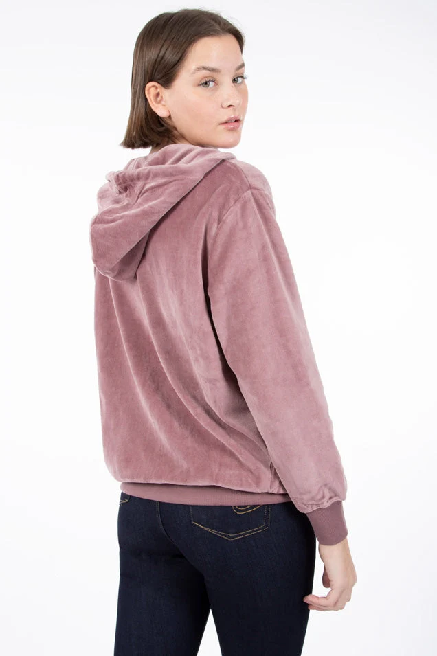 Kangourou à zip en velours | 4 couleurs
