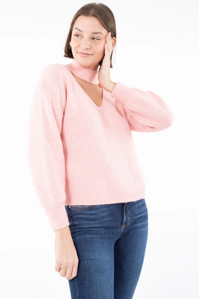 Chandail en tricot avec ouverture | 4 couleurs