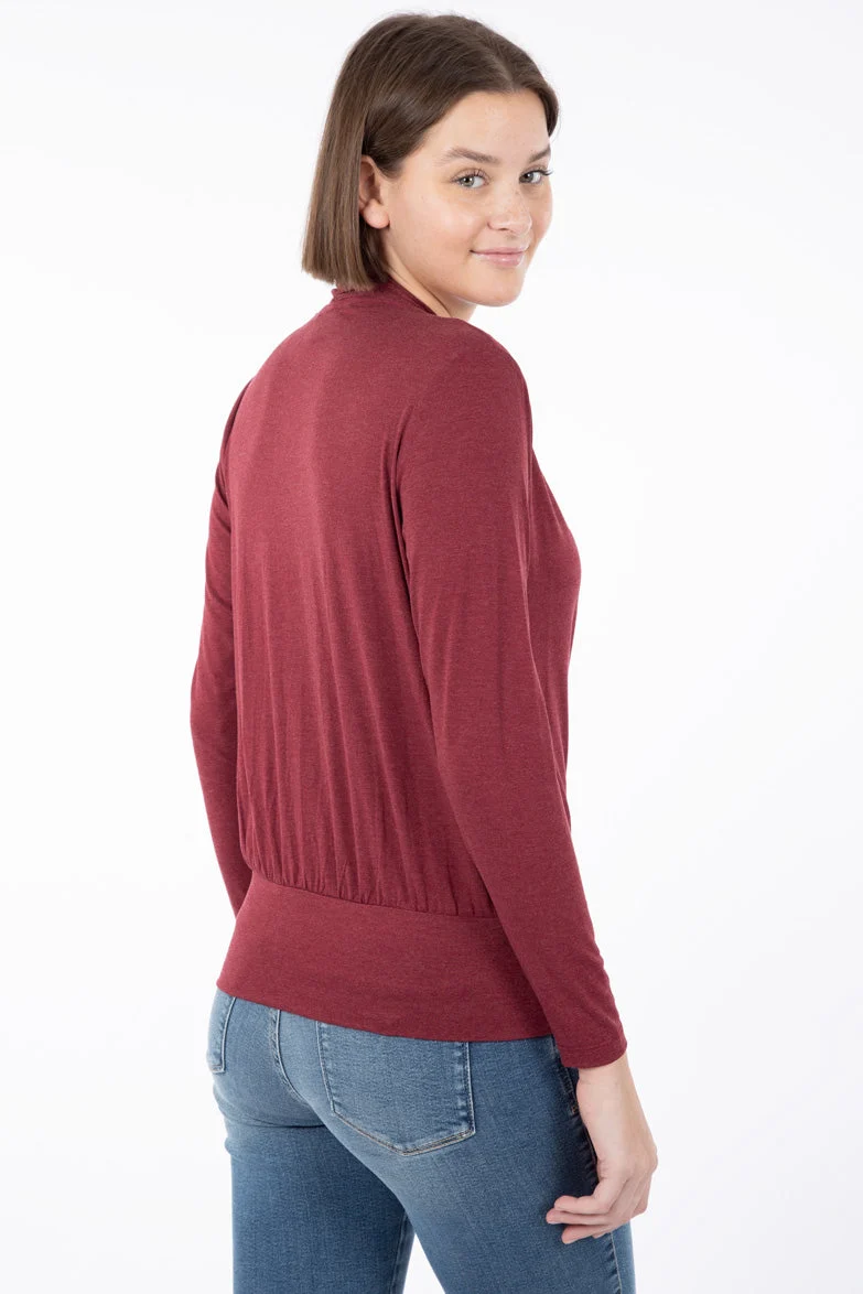 T-shirt croisé manches longues | 3 couleurs