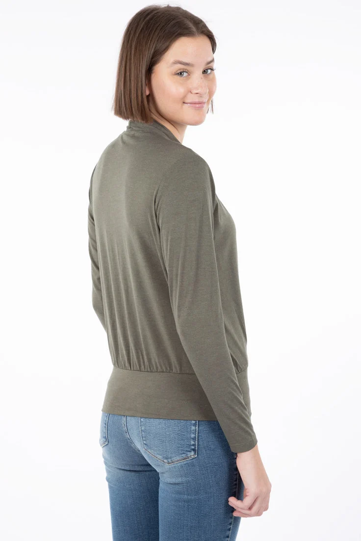 T-shirt croisé manches longues | 3 couleurs