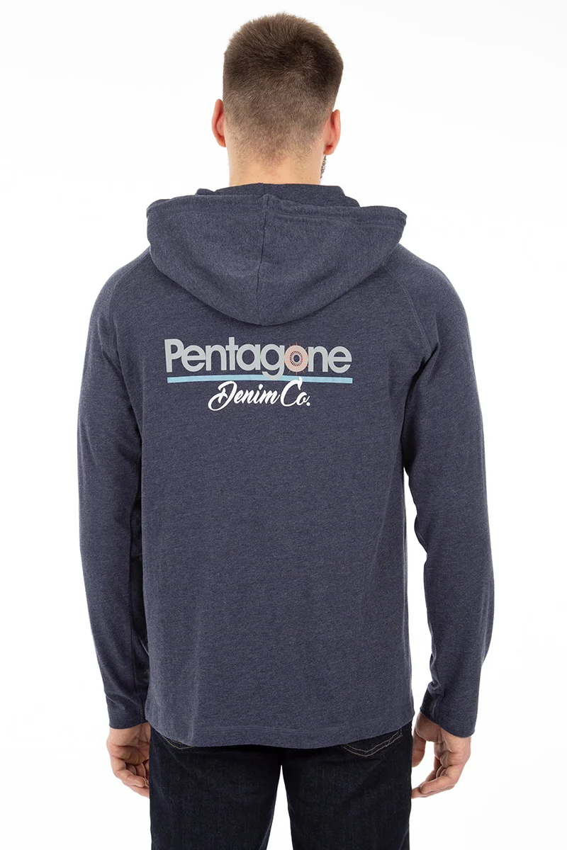 Chandail kangourou dos imprimé Pentagone | 3 couleurs