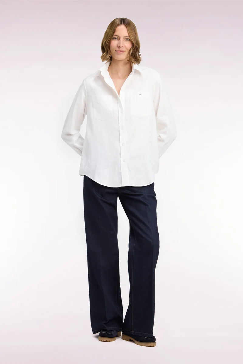 Jean évasé en denim brut coupe regular