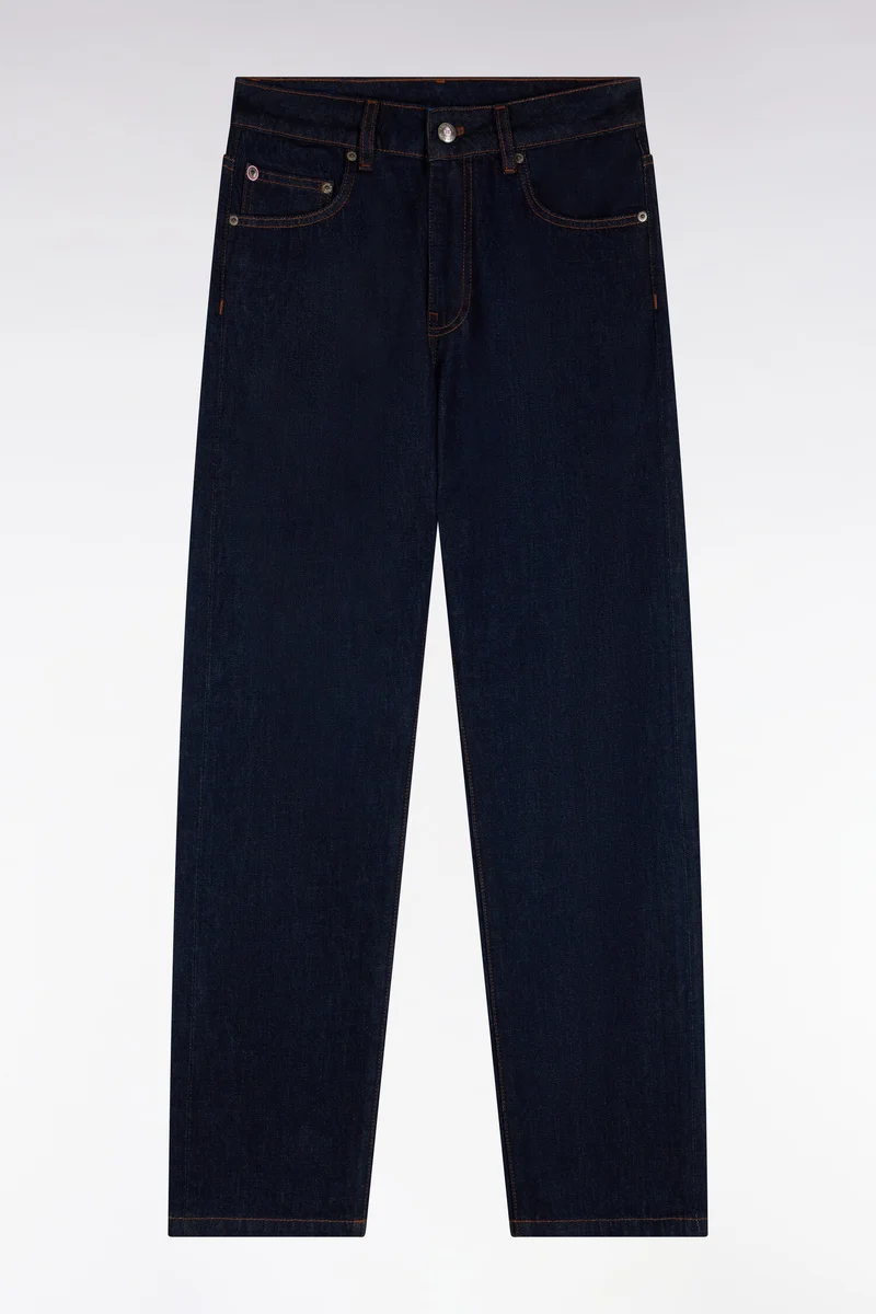 Jean en denim brut coupe regular mid-rise