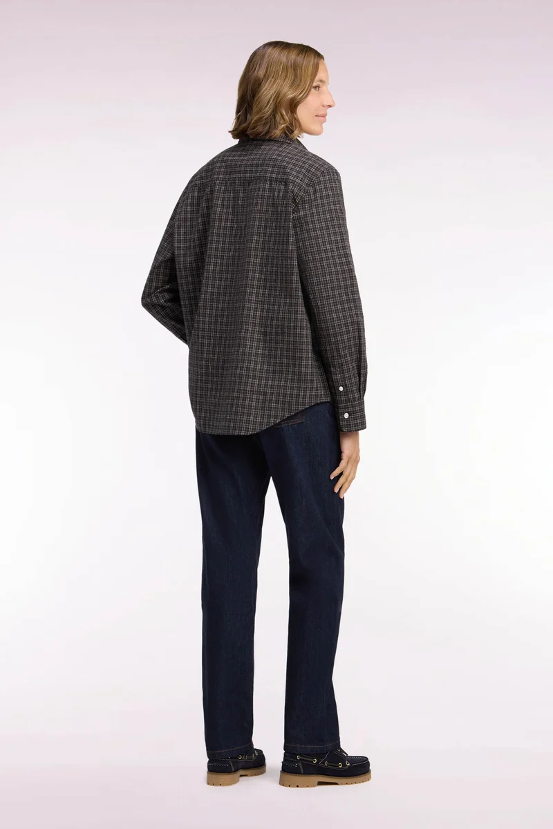 Jean en denim brut coupe regular mid-rise