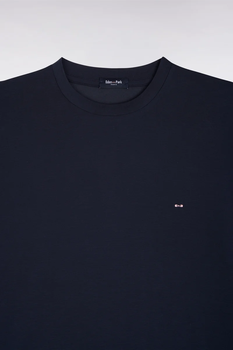 T-shirt manches courtes en modal stretch marine coupe ample