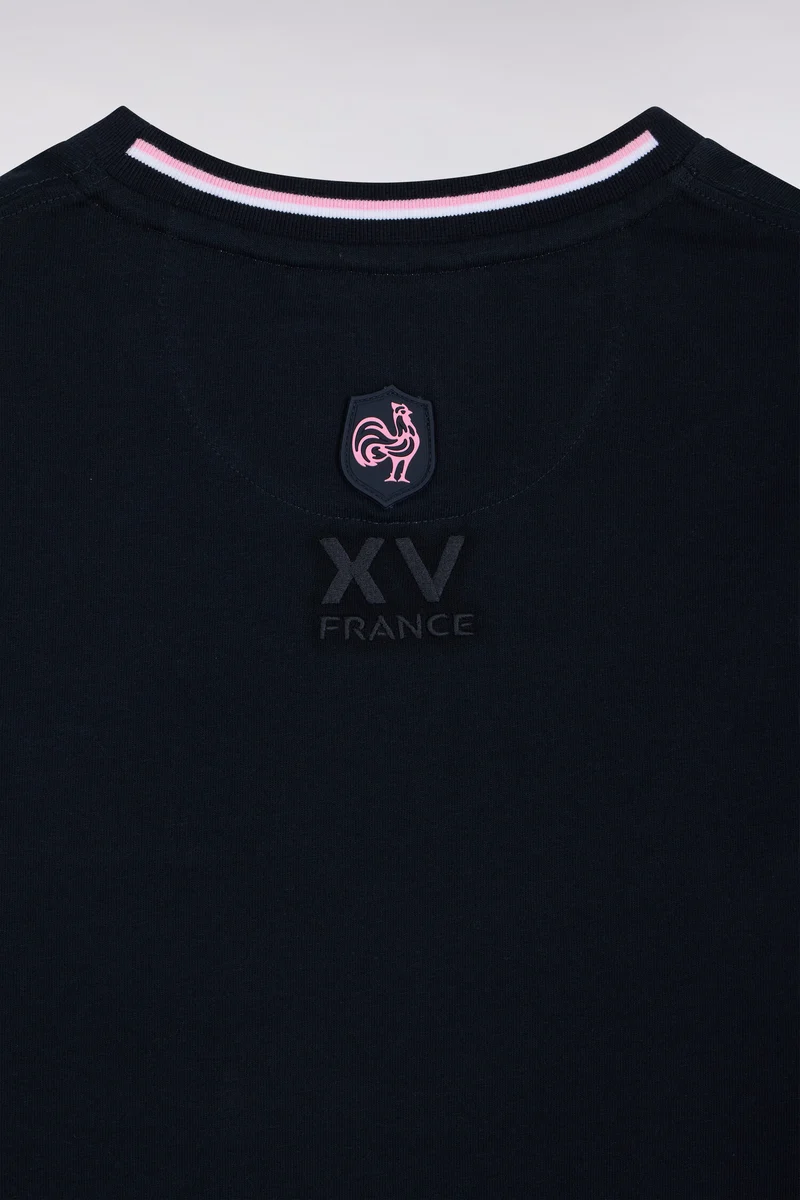 T-shirt manches courtes marine XV de France coupe droite