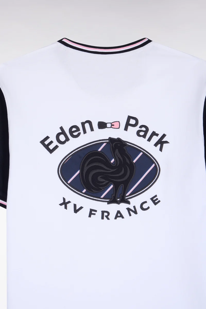 T-shirt manches courtes blanc XV de France coupe droite