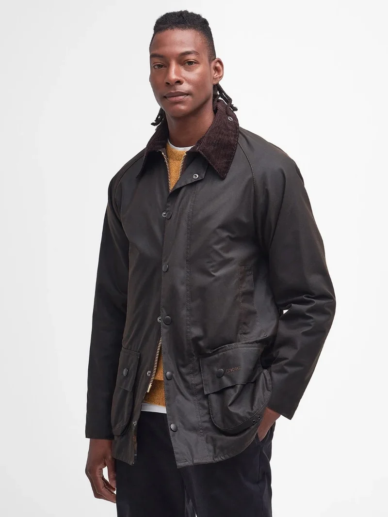 Veste Classic Beaufort Barbour marron en coton ciré