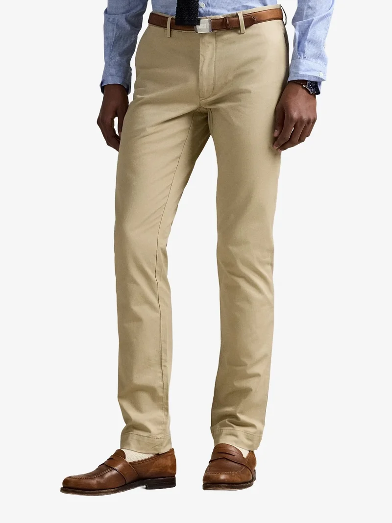 Pantalon chino Ralph Lauren beige en coton stretch
