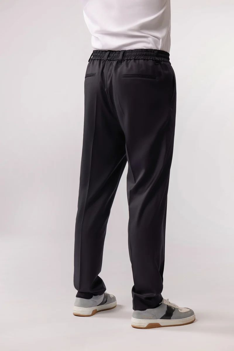 Pantalon en laine bleu marine Eden Park x Racing 92