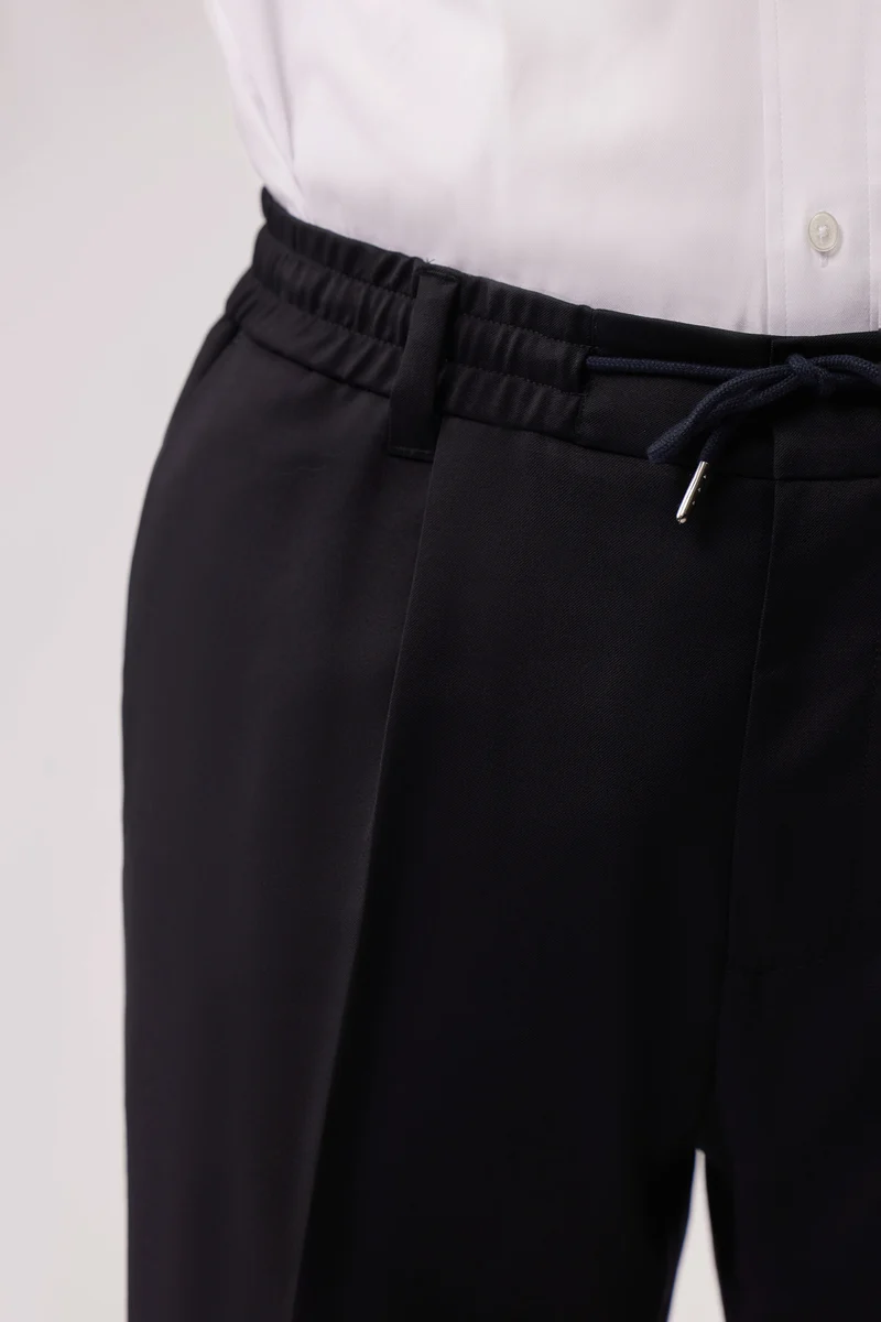 Pantalon en laine bleu marine Eden Park x Racing 92