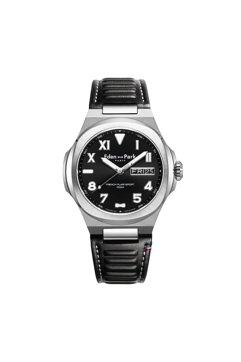 Montre à quartz indicateur date bracelet en caoutchouc