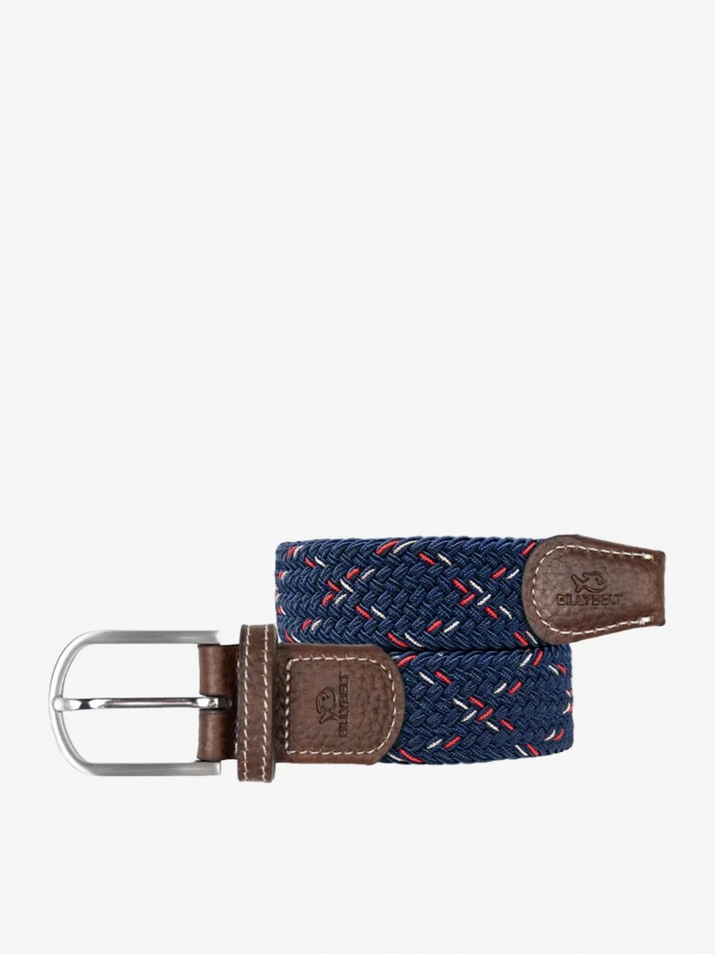 Ceinture tressée Byllibelt marine en cuir
