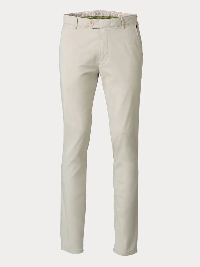 Pantalon chino Meyer beige en coton stretch