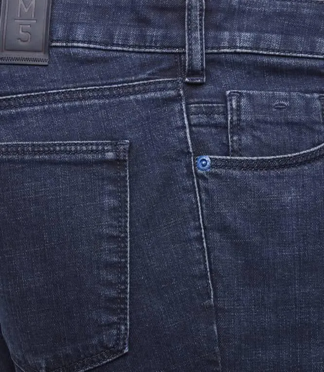 Jean Meyer Slim bleu en coton stretch