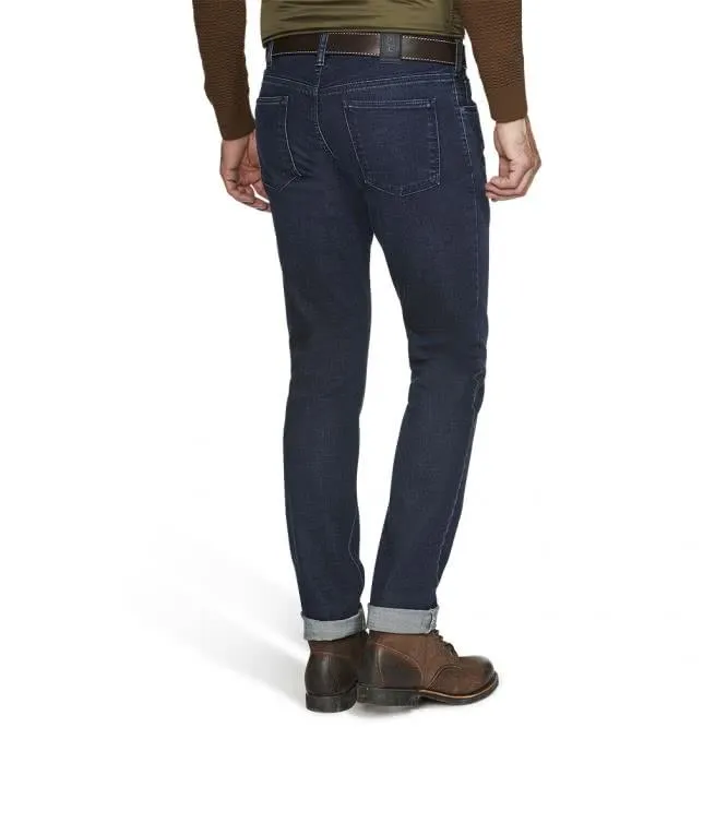 Jean Meyer Slim bleu en coton stretch