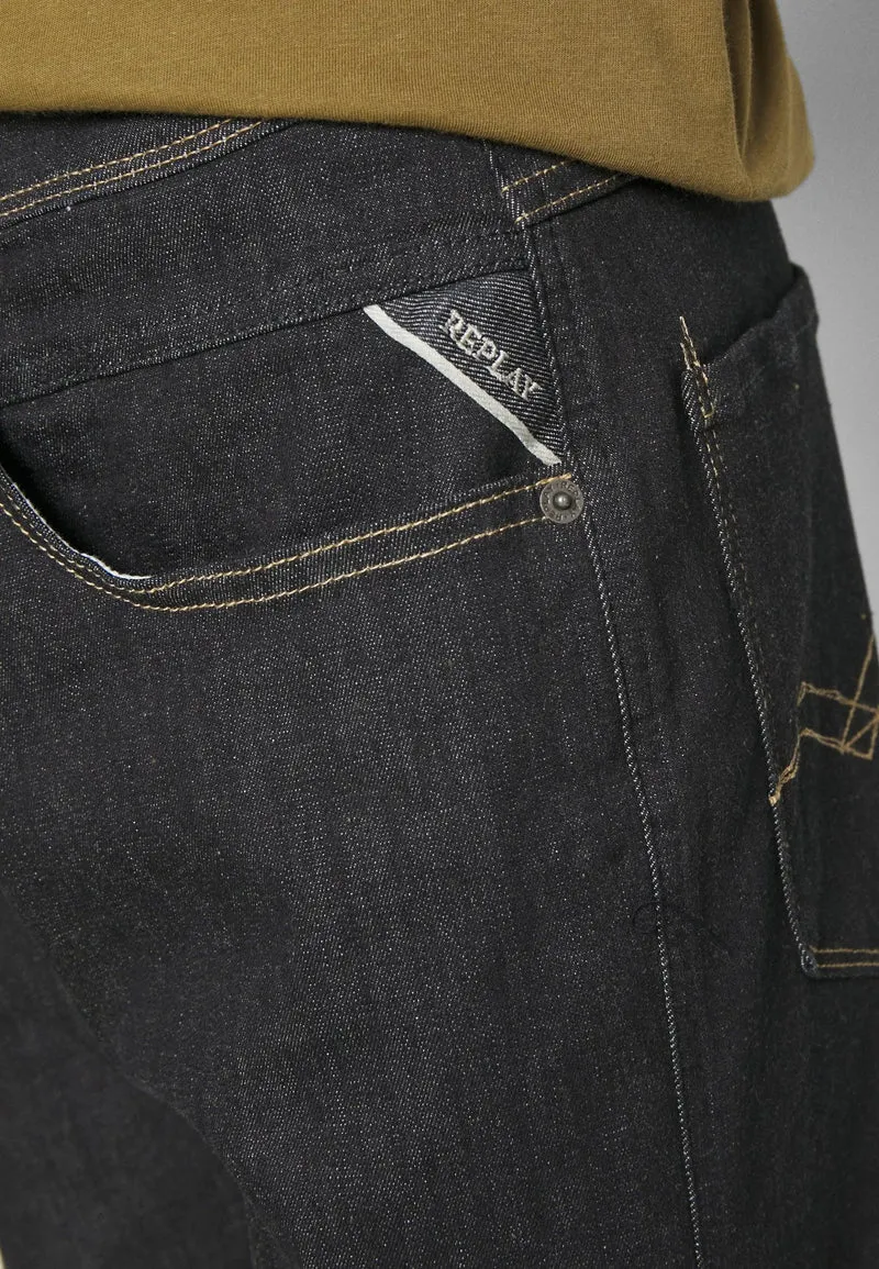 Jean slim Replay bleu foncé en coton stretch