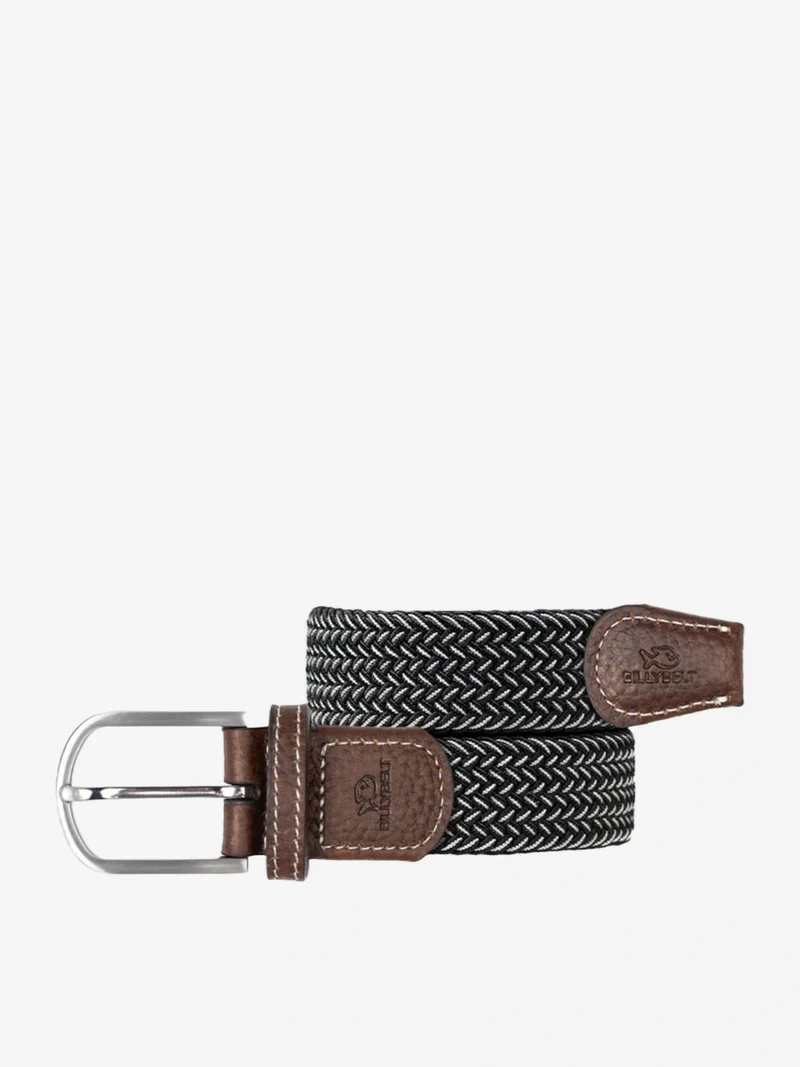 Ceinture tressée Billybelt noire en cuir