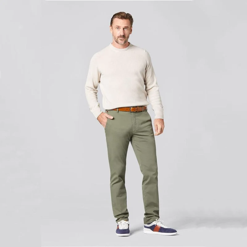 Pantalon chino Meyer kaki en coton bio