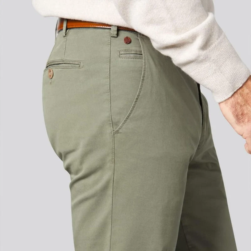 Pantalon chino Meyer kaki en coton bio