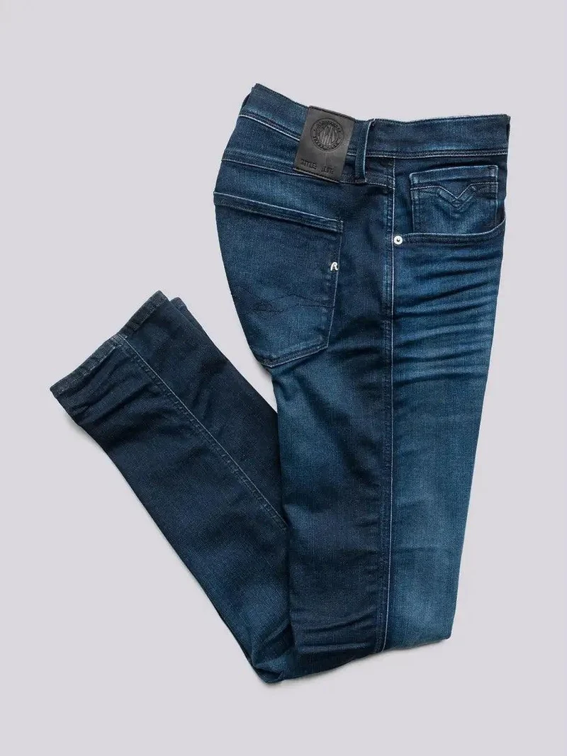 Jean slim Replay bleu foncé en coton stretch