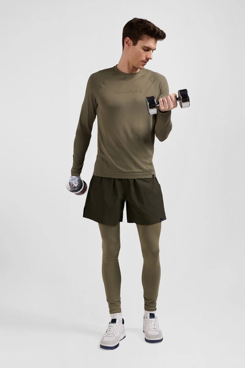 Short de sport kaki