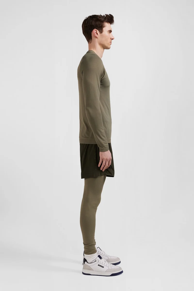 Short de sport kaki
