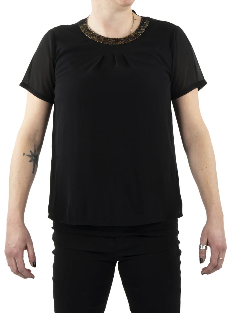 Blouse Pentagone à manches courtes