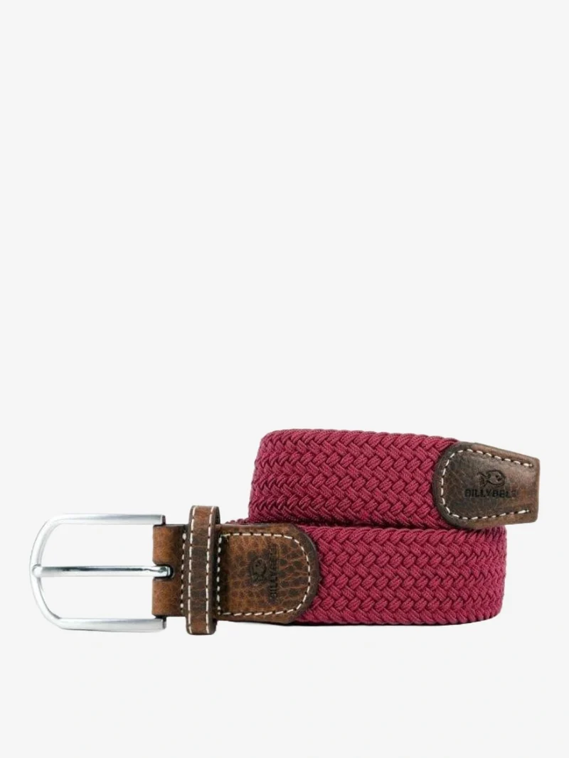 Ceinture tressée Billybelt bordeaux en cuir
