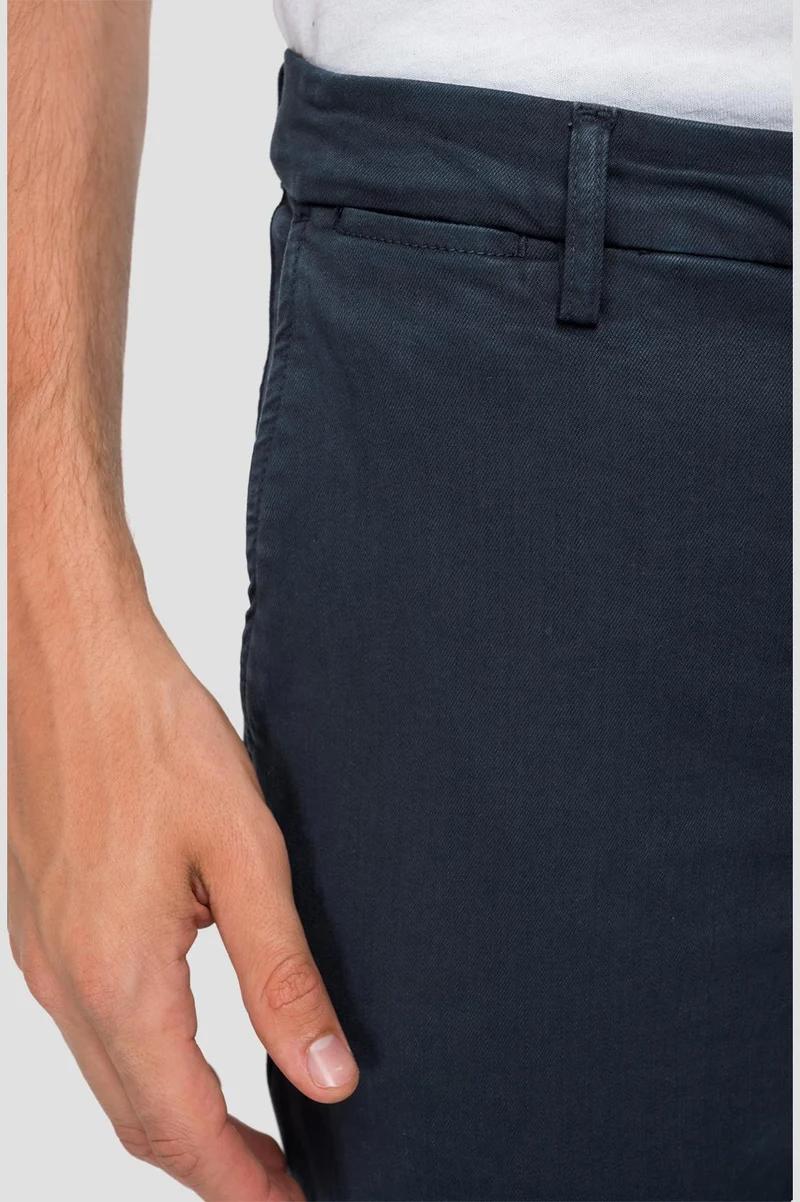 Pantalon chino slim Replay marine en coton stretch