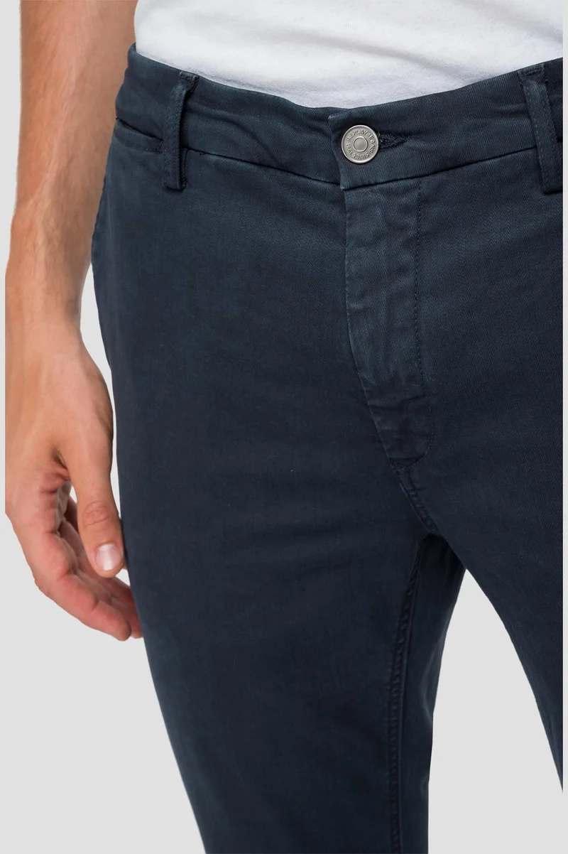 Pantalon chino slim Replay marine en coton stretch