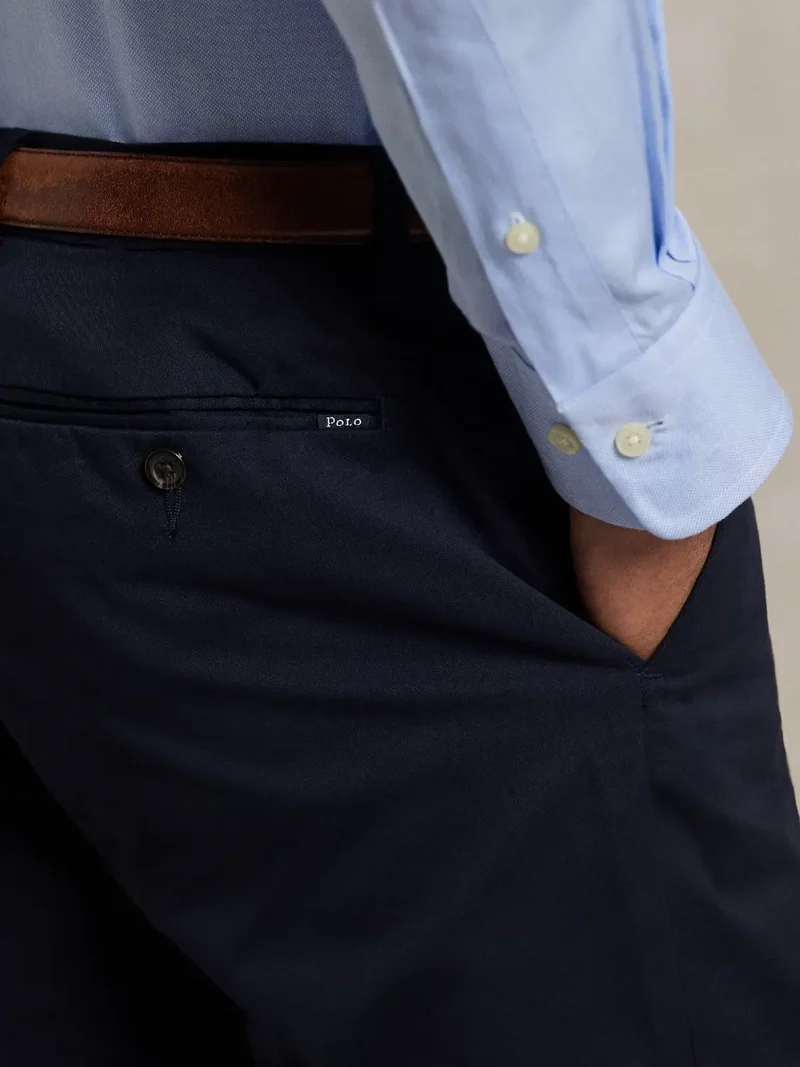Pantalon chino Ralph Lauren marine en coton stretch