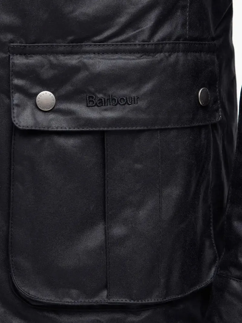 Blouson imperméable Duke Barbour noir en coton ciré