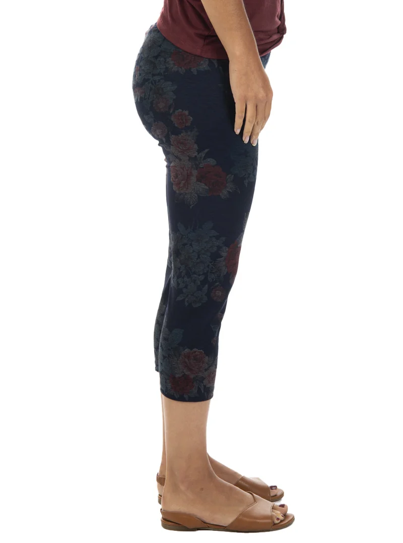 Legging 3/4 à motif floral