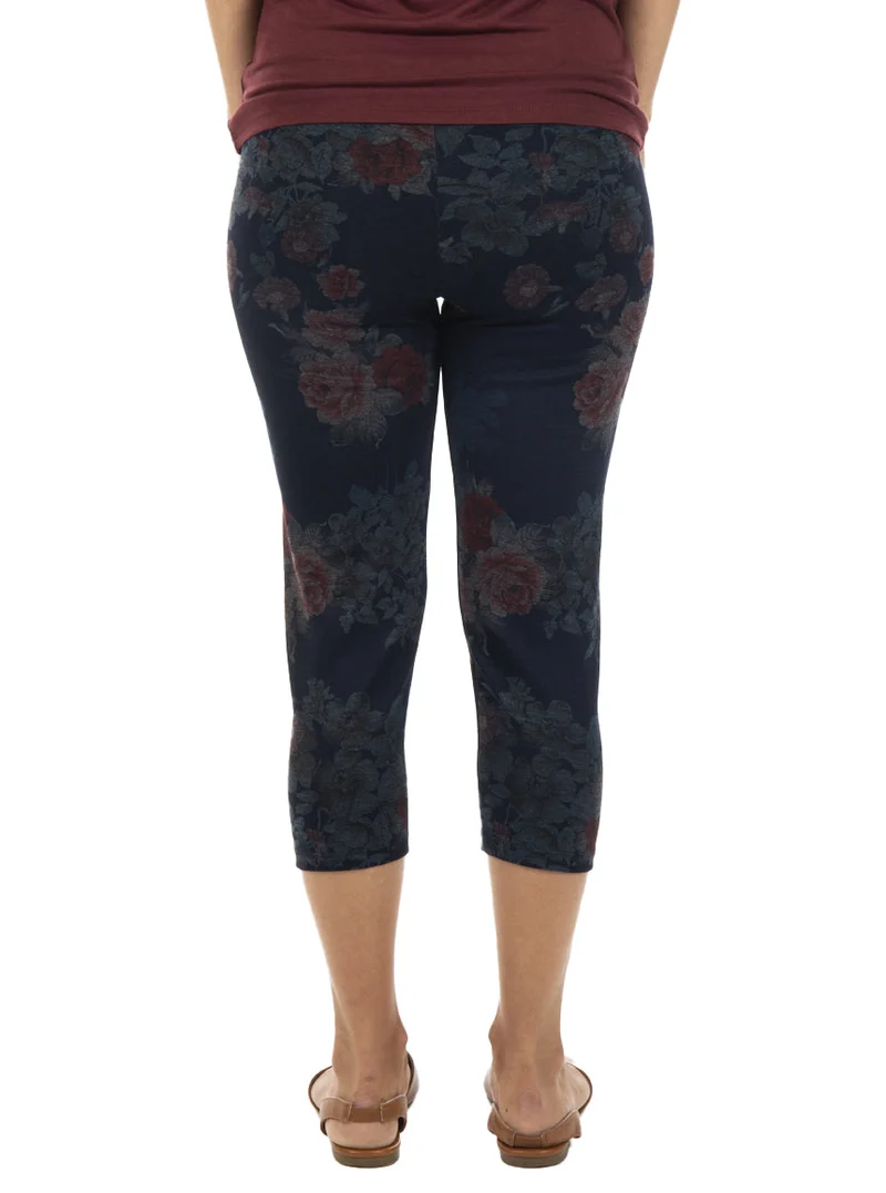 Legging 3/4 à motif floral